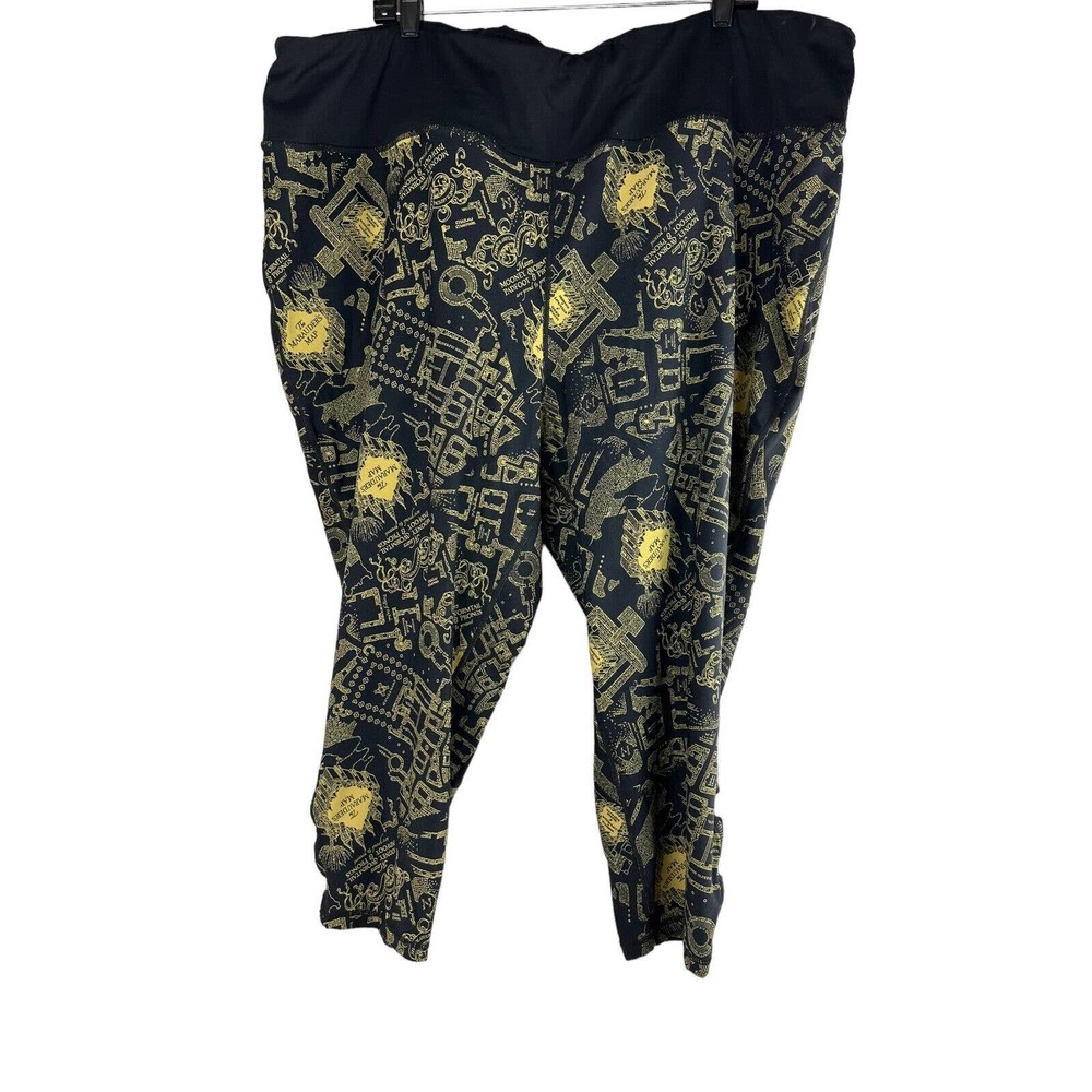 Torrid x Harry Potter Marauder's Map Legging Pants Women's Plus Size 6 6X Black - Picture 2 of 7